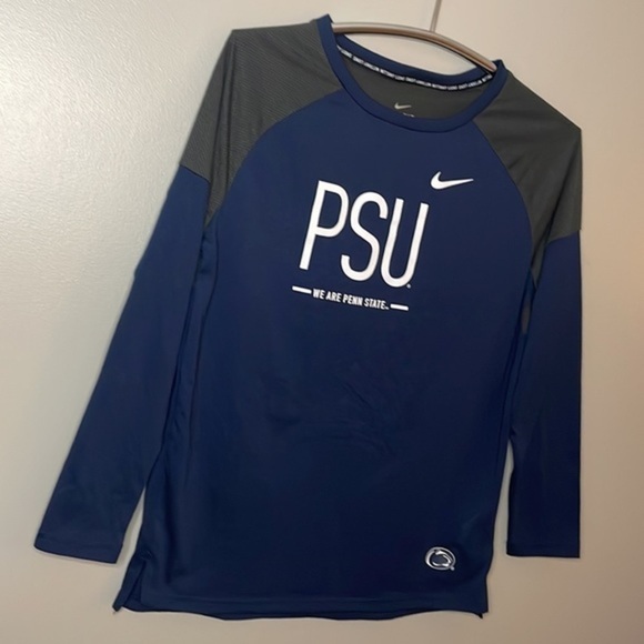NIKE | Women’s Blue & Gray NIKE DRI-FIT PENN STATE Long Sleeve Shirt Size Small - Picture 8 of 9